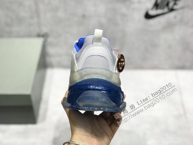 Balenciaga經典款男女鞋 巴黎世家頂級版本Triple S厚底氣墊大底LOGO老爹鞋 Balenciaga情侶款老爹鞋  hdbl1257